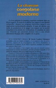 Quatrième de couverture de « LA CHANSON CONGOLAISE MODERNE »