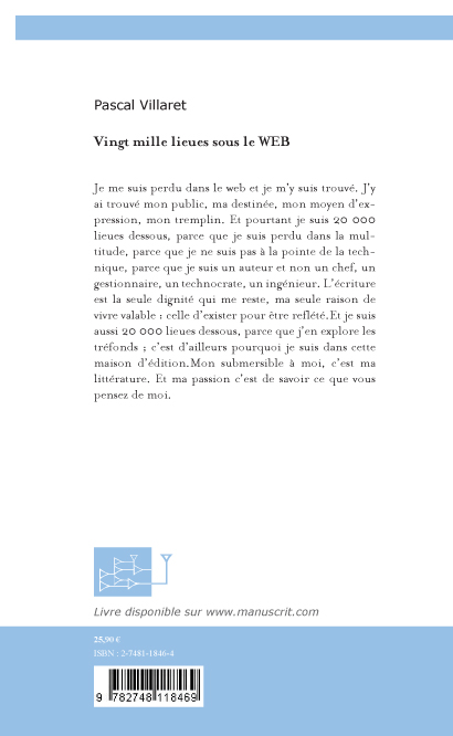 Quatrième de couverture de « VINGT MILLE LIEUES SOUS LE WEB »