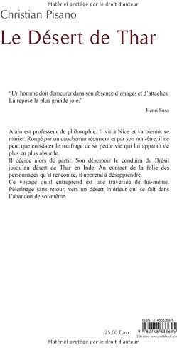Quatrième de couverture de « LE DESERT DE THAR »