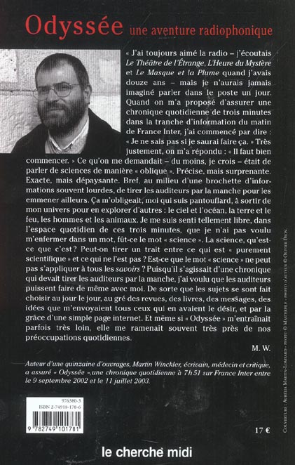 Quatrième de couverture de « ODYSSEE - TOME 01 UNE AVENTURE RADIOPHONIQUE - VOL01 »