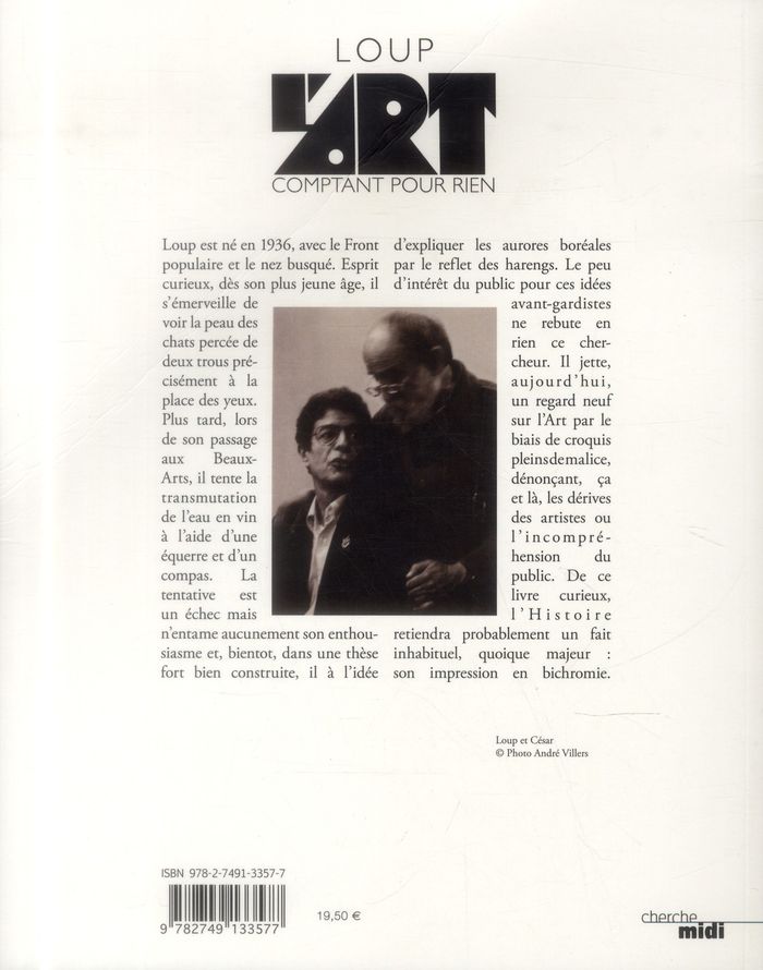 Quatrième de couverture de « L'ART COMPTANT POUR RIEN (NOUVELLE EDITION) »