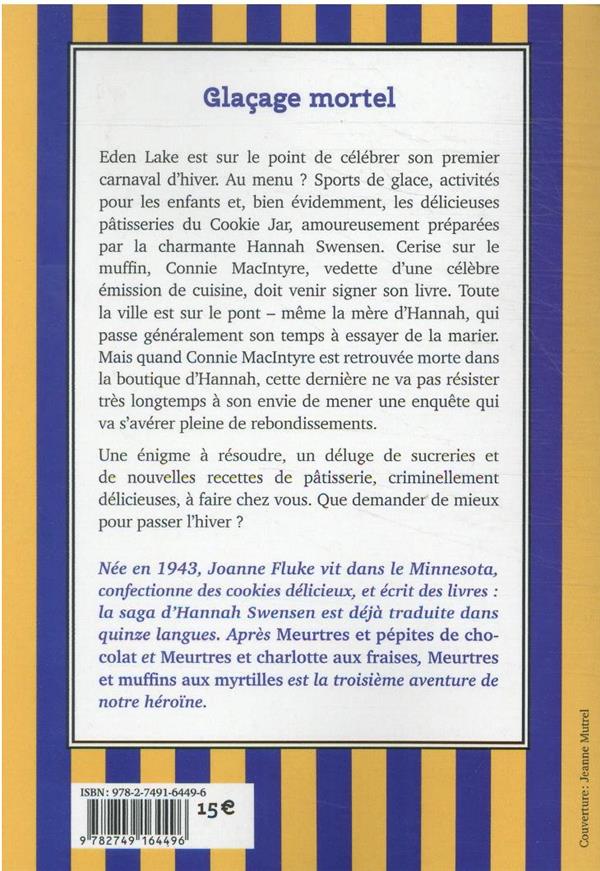 Quatrième de couverture de « Meurtres et muffins aux myrtilles »