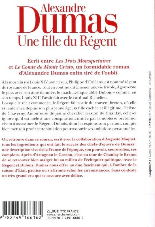 Quatrième de couverture de « Une fille du régent »