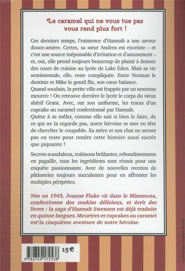 Quatrième de couverture de « Meurtres et cupcakes au caramel »