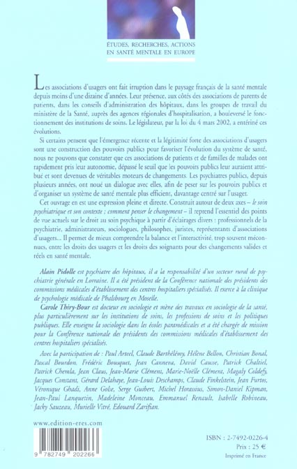 Quatrième de couverture de « DROIT D'ETRE SOIGNE, DROITS DES SOIGNANTS »