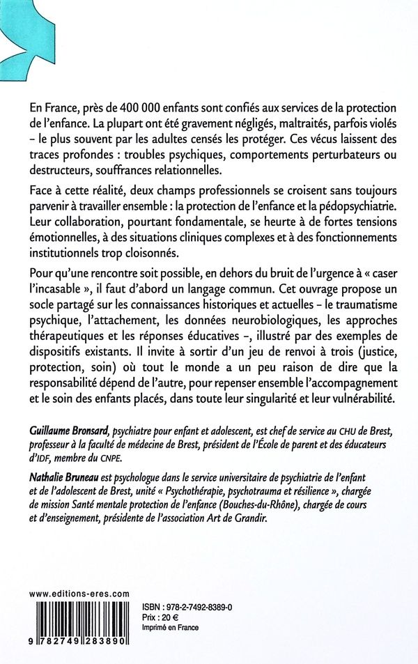 Quatrième de couverture de « La santé mentale des enfants placés »
