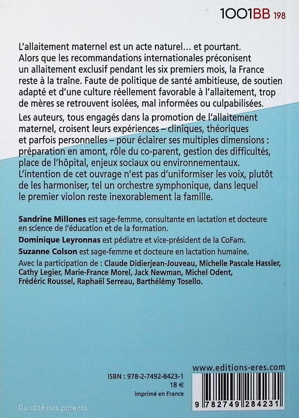 Quatrième de couverture de « L'allaitement aujourd'hui »