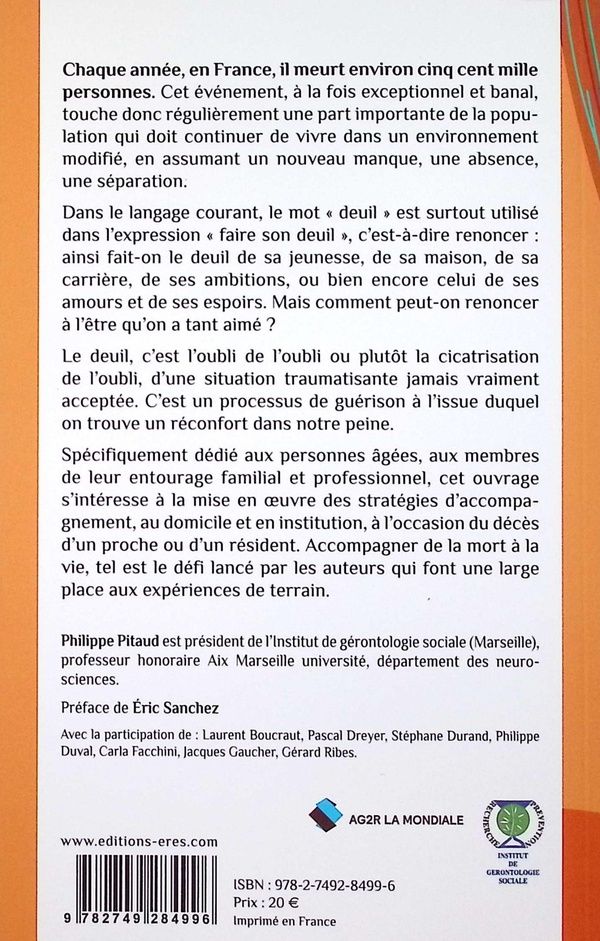 Quatrième de couverture de « Deuils, accompagner de la mort à la vie : la résilience et l'espoir en devenir »