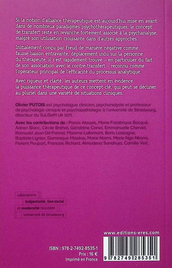 Quatrième de couverture de « Les transferts »
