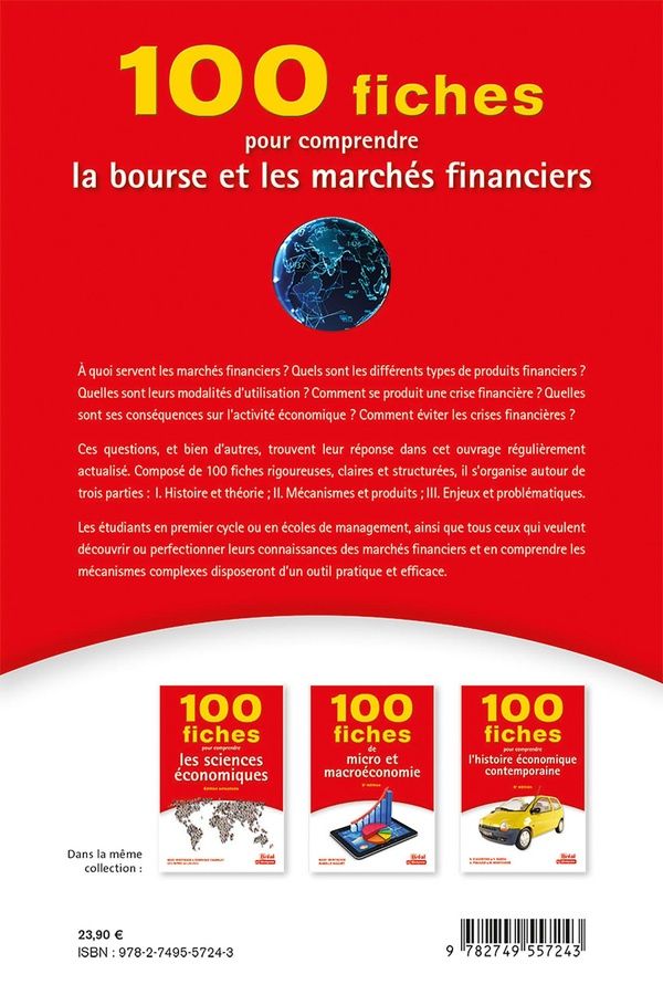 Quatrième de couverture de « 100 fiches pour comprendre la Bourse et les marchés financiers »