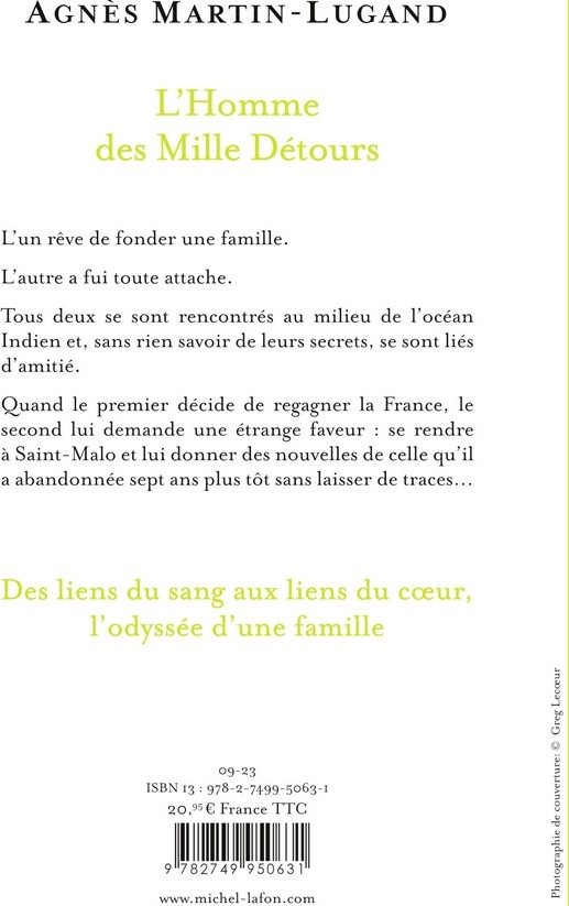 Quatrième de couverture de « L'homme des mille détours »