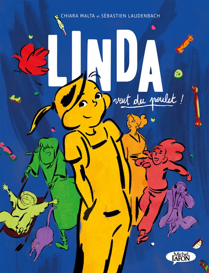 Couverture du livre « LINDA VEUT DU POULET ! », librairie Les Contes Infusés à Corte