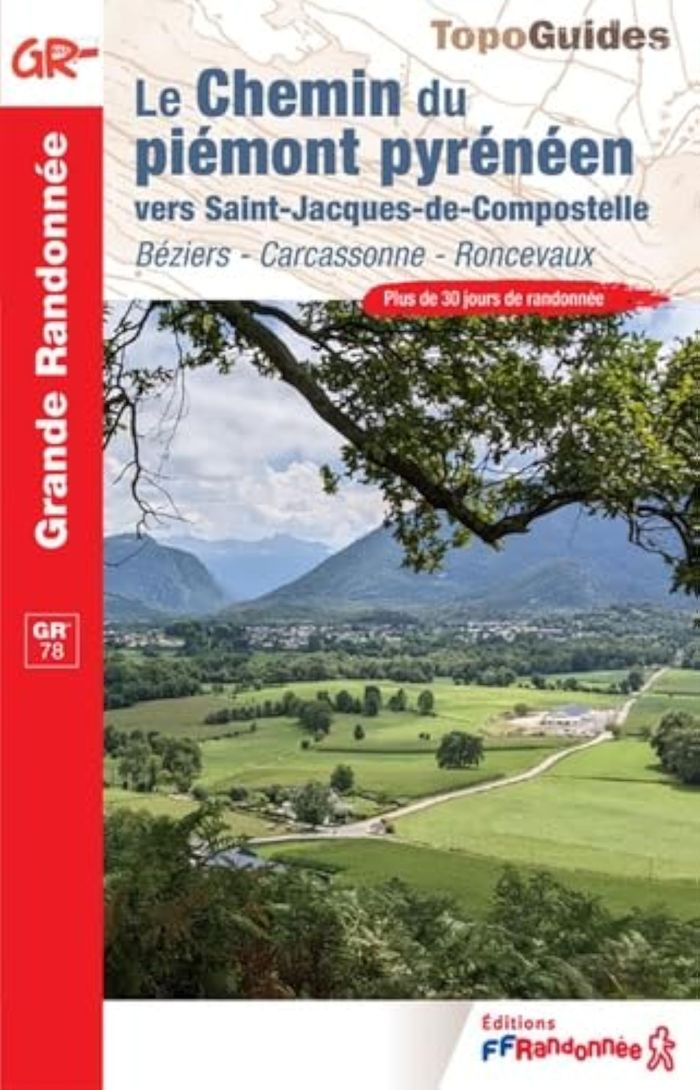 Couverture du livre « LE CHEMIN DU PIEMONT PYRENEEN - VERS SAINT-JACQUES DE COMPOSTELLE CARCASSONNE - LOURDES - RONCEVAUX », librairie Les Contes Infusés à Corte