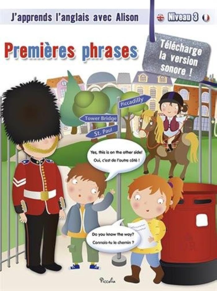 Couverture du livre « J'APPRENDS L'ANGLAIS AVEC ALISON/PREMIERES PHARSES NIVEAU 3 » de Piccolia, librairie Les Contes Infusés à Corte