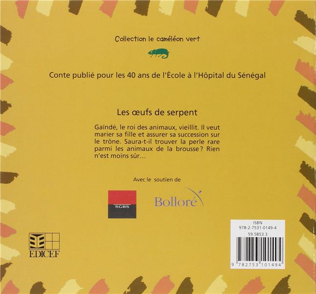 Quatrième de couverture de « LES OEUFS DE SERPENT »