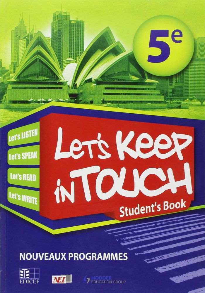 Couverture du livre « LET'S KEEP IN TOUCH 5E STUDENT'S BOOK », librairie Les Contes Infusés à Corte