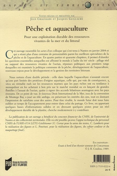 Quatrième de couverture de « PECHES ET L AQUACULTURE »