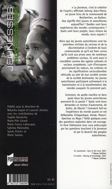 Quatrième de couverture de « JEUNESSES AUTOCHTONES »