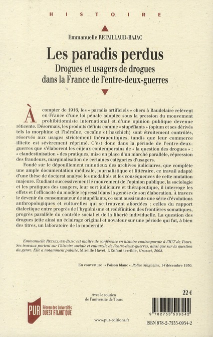 Quatrième de couverture de « PARADIS PERDUS »