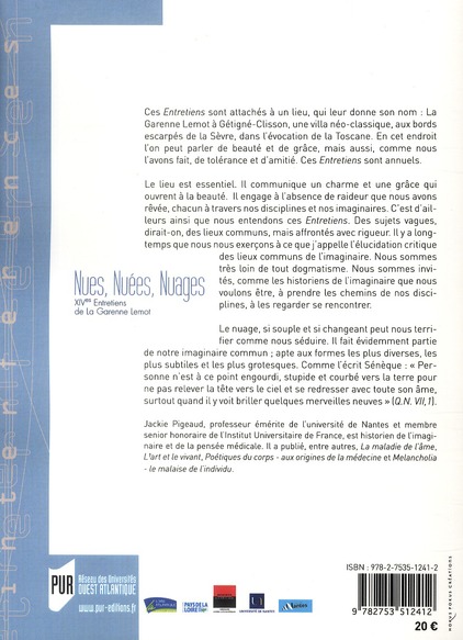Quatrième de couverture de « NUES NUEES NUAGES »