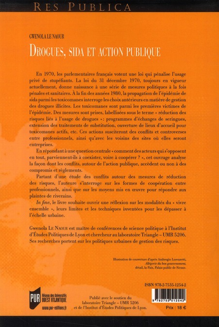 Quatrième de couverture de « DROGUES ET SIDA »