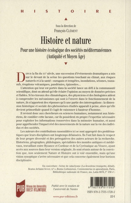 Quatrième de couverture de « HISTOIRE ET NATURE »
