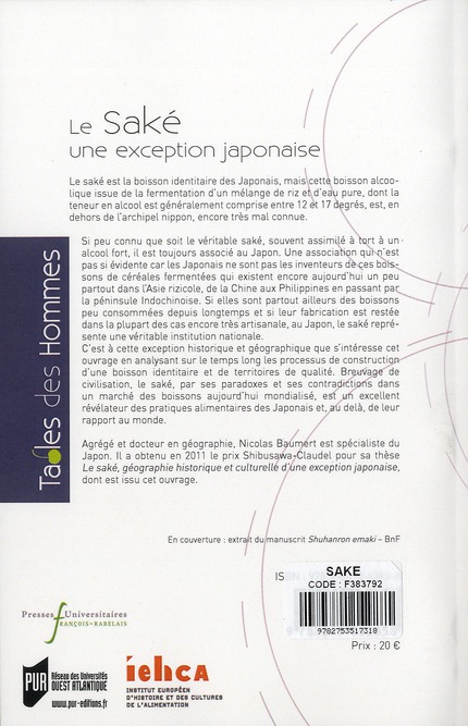 Quatrième de couverture de « SAKE »