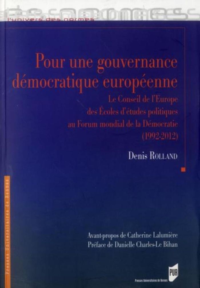 Couverture du livre « POUR UNE GOUVERNANCE DEMOCRATIQUE EUROPEENNE » de Pur, librairie Les Contes Infusés à Corte
