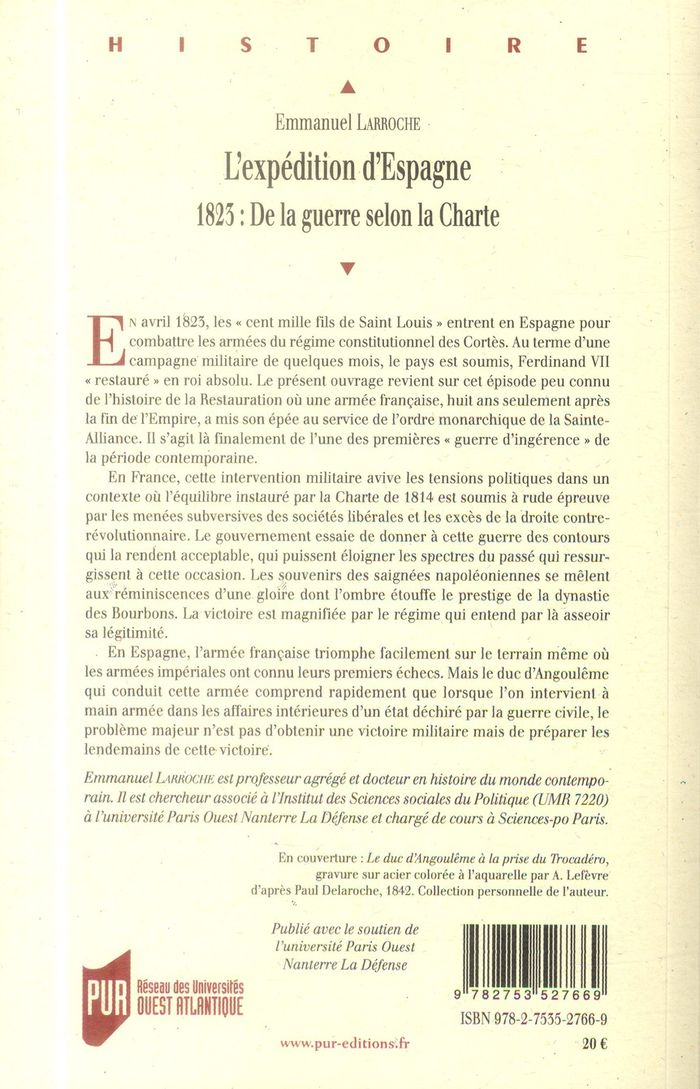 Quatrième de couverture de « EXPEDITION D ESPAGNE »