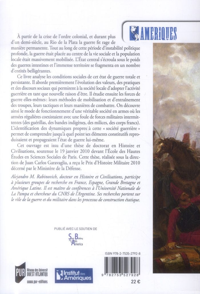 Quatrième de couverture de « SOCIETE GUERRIERE »
