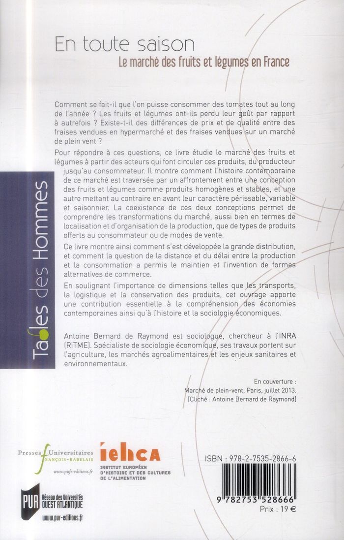 Quatrième de couverture de « EN TOUTE SAISON »
