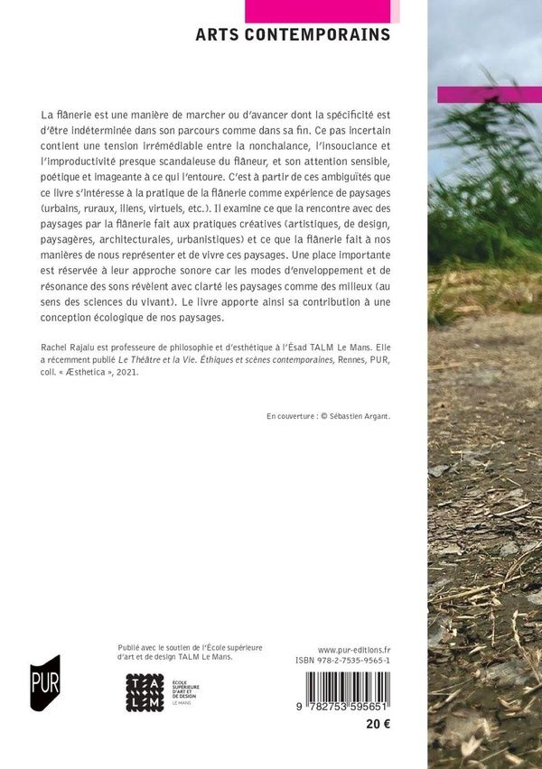 Quatrième de couverture de « Les flâneries en paysages »