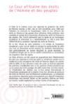 Quatrième de couverture de « LA COUR AFRICAINE DES DROITS DE L'HOMME ET DES PEUPLES »