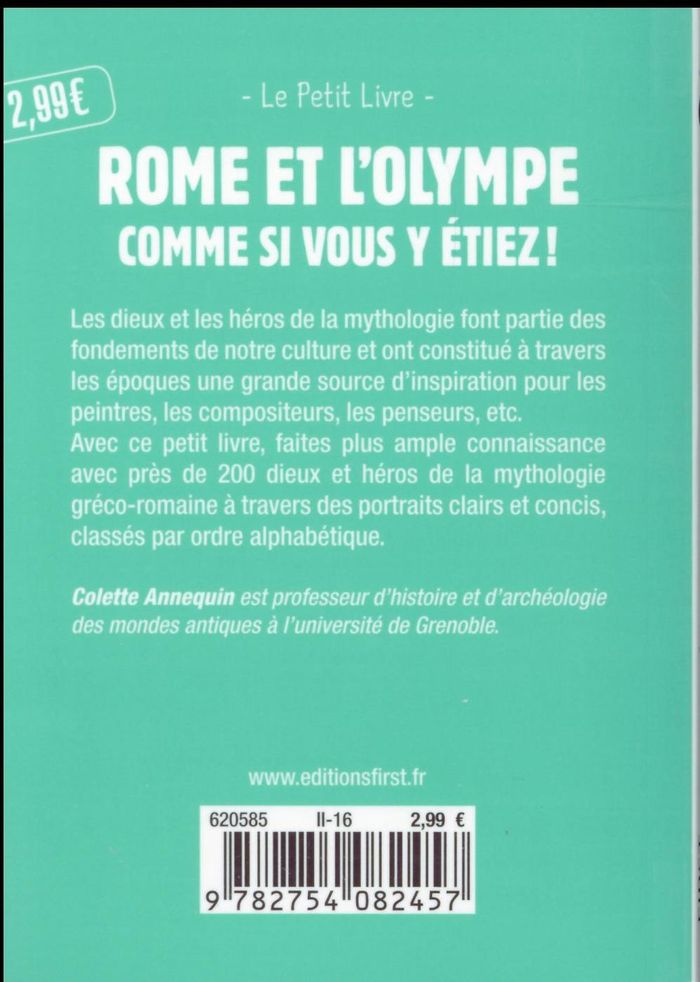 Quatrième de couverture de « Dieux et héros de la mythologie »