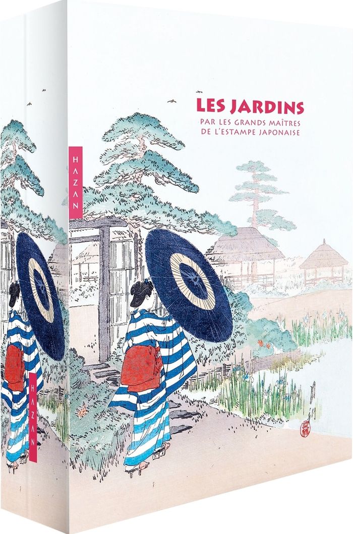 Couverture du livre « Les jardins par les grands maîtres de l'estampe japonaise » de Anne Sefrioui, librairie Les Contes Infusés à Corte