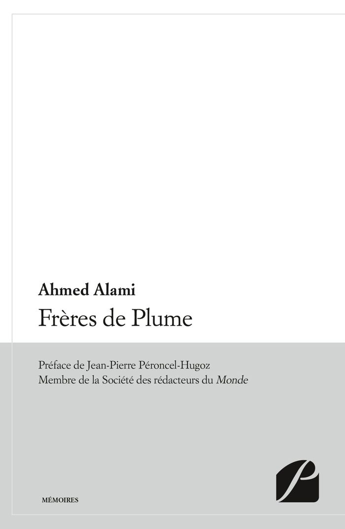 Couverture du livre « FRERES DE PLUME » de Alami/peroncel-Hugoz, librairie Les Contes Infusés à Corte