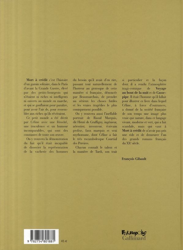 Quatrième de couverture de « MORT A CREDIT »