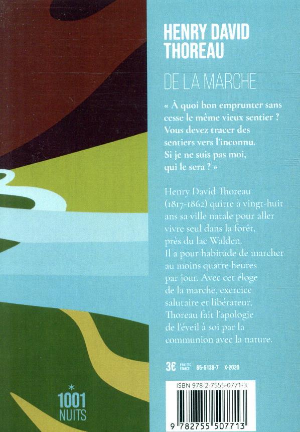 Quatrième de couverture de « De la marche »