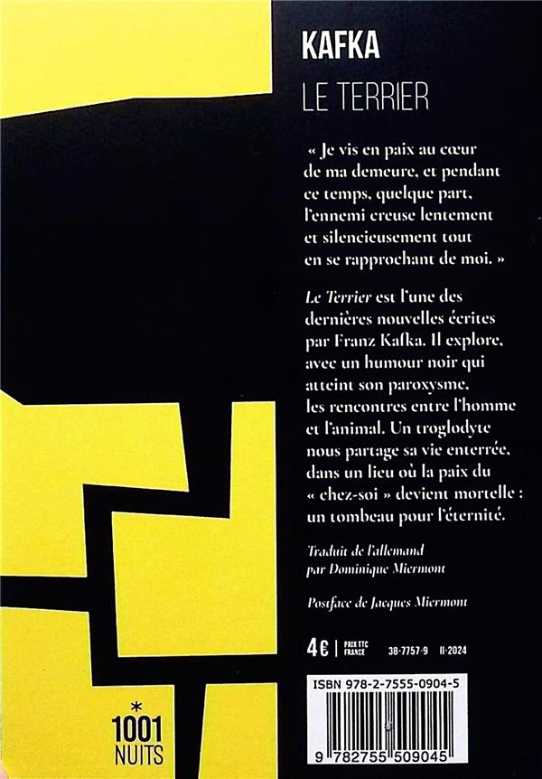 Quatrième de couverture de « Le terrier »