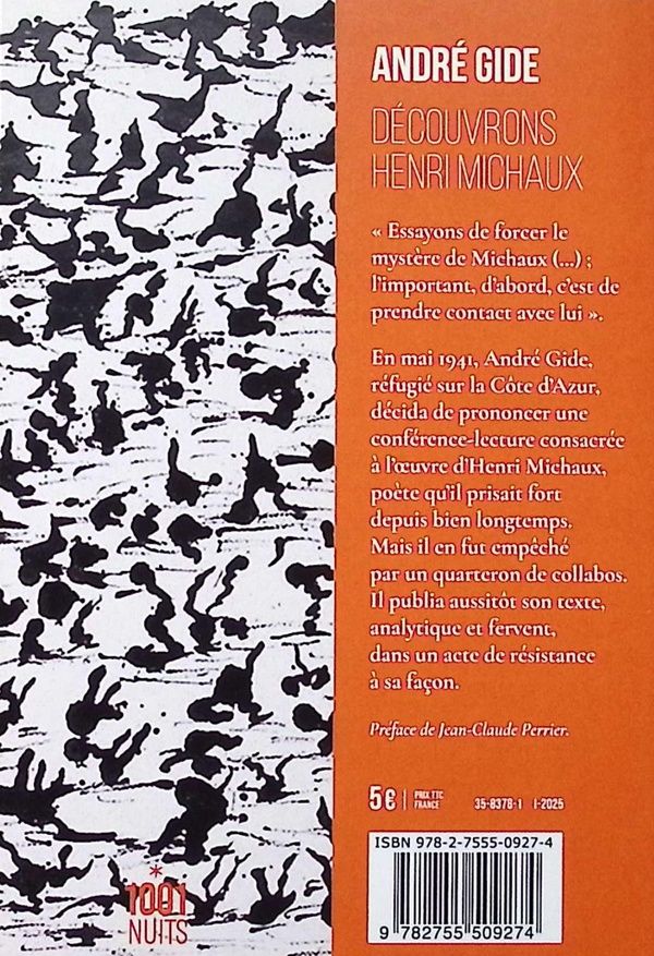 Quatrième de couverture de « Découvrons Henri Michaux »