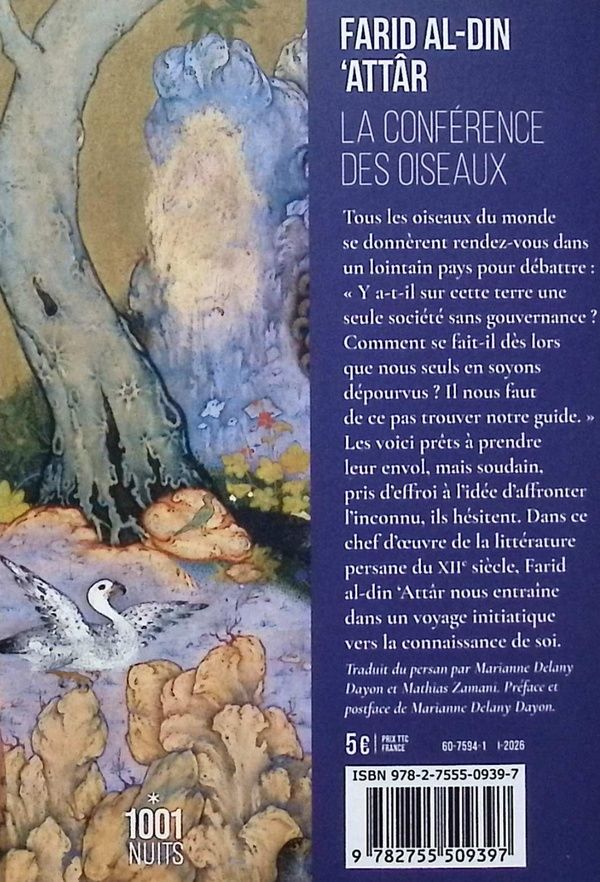 Quatrième de couverture de « La Conférence des oiseaux »