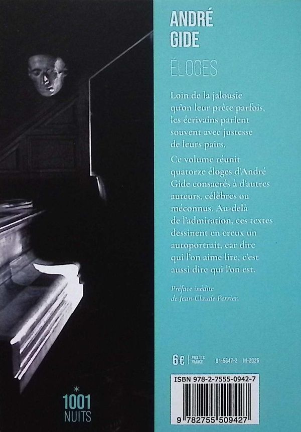 Quatrième de couverture de « Éloges »