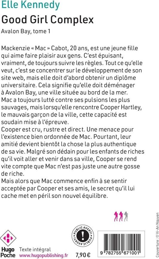 Quatrième de couverture de « Good girl complex »