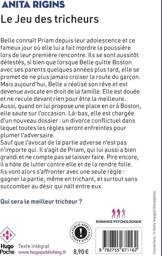 Quatrième de couverture de « Le jeu des tricheurs : rien ne se brise plus qu'un coeur de tricheur »