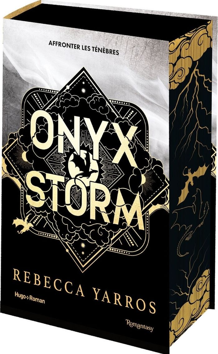Couverture du livre « Onyx storm » de Rebecca Yarros, librairie Les Contes Infusés à Corte