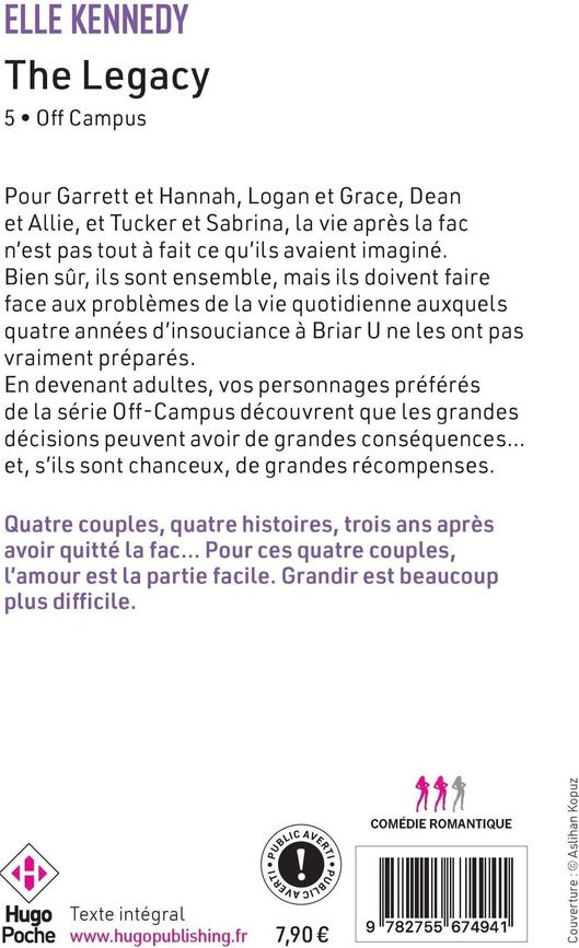 Quatrième de couverture de « OFF-CAMPUS - TOME 05 - THE LEGACY »