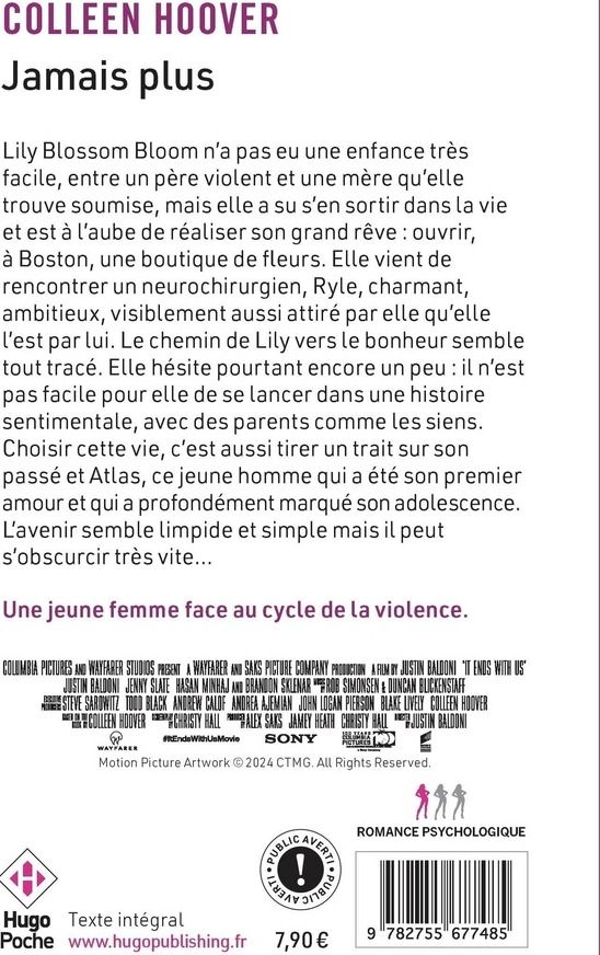 Quatrième de couverture de « JAMAIS PLUS - EDITION FILM »