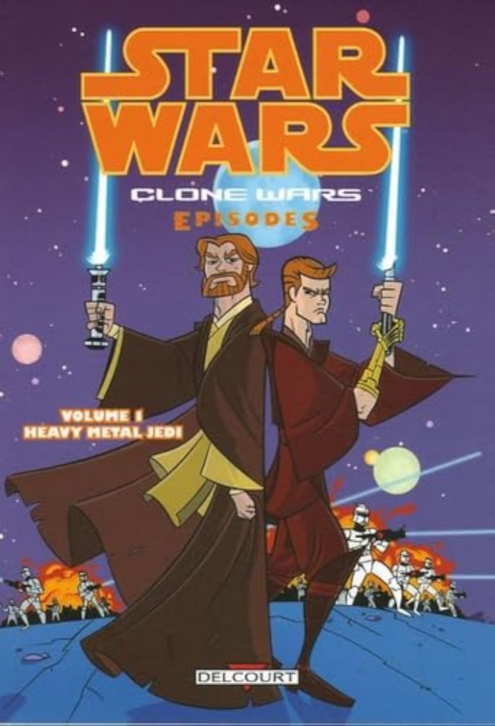 Couverture du livre « STAR WARS - CLONE WARS EPISODES T01 - HEAVY METAL JEDI » de Xxx, librairie Les Contes Infusés à Corte