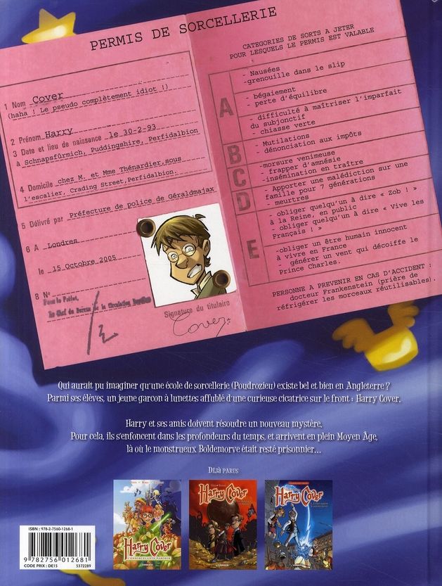 Quatrième de couverture de « HARRY COVER T03 - IL FAUT SAUVER LE SORCIER COVER - VOL03 »