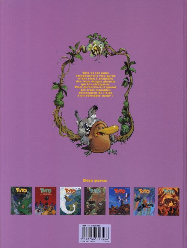 Quatrième de couverture de « TOTO L'ORNITHORYNQUE T07 - ET LE LION MARSUPIAL »